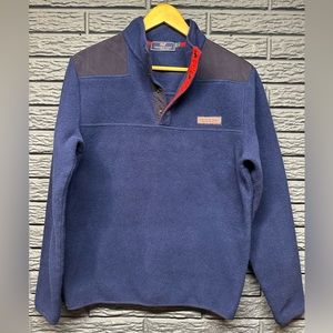 Vineyard Vines Blue 1/4 Snap Pullover Fleece Size Small